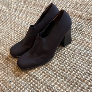 Paul Green Brown Stretch Heeled Shoes